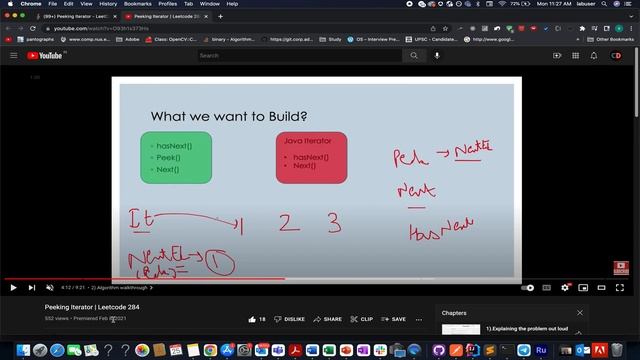 Peeking Iterator | Leetcode 284 | Class Design ?? | Live coding session смотреть онлайн