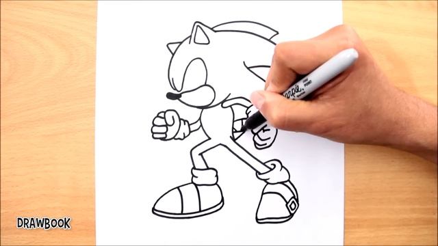 Drawing SONIC The Hedgehog (step By Step) For Beginners