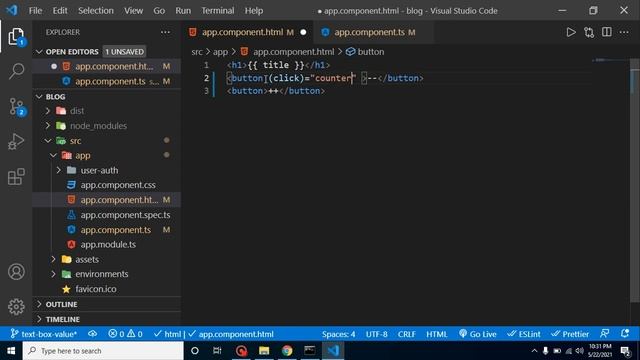 Angular 12 Hindi tutorial #12 Counter example смотреть онлайн