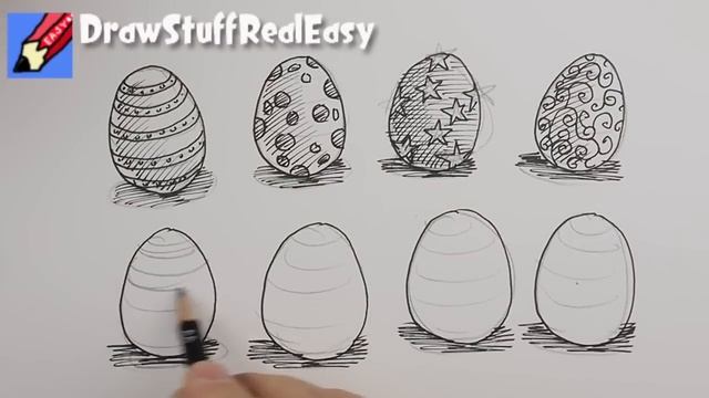 How to draw 8 different Easter Eggs Real Easy смотреть онлайн