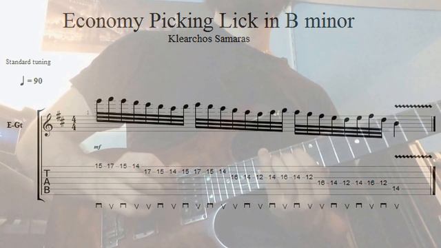 Economy Picking Lick in B Minor (with tab) смотреть онлайн
