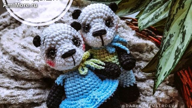 Амигуруми: схема Малыши-Пандыши. Игрушки вязаные крючком - Free crochet patterns. смотреть онлайн