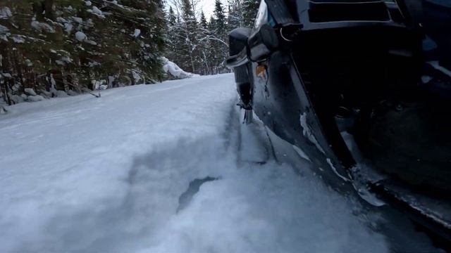 Покатушки на снегоходеYMAHA VK540 с камерой GoPro