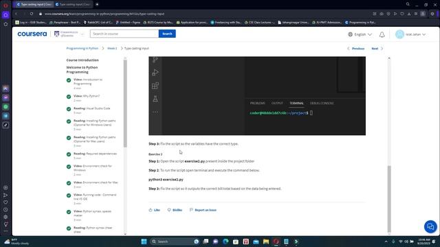 Programming Assignment: Type casting input Coursera | Programming in Python смотреть онлайн