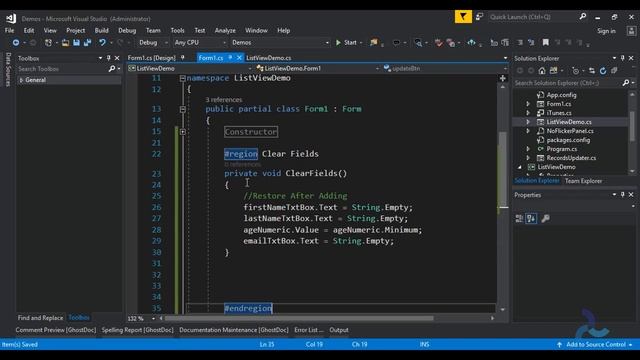 C# - ListView - Zeroit Dev Winforms ListView Control  - Visual Studio