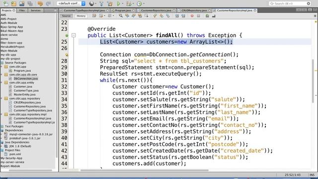 Java JDBC with MySQL using Repository Pattern & Template Pattern смотреть онлайн