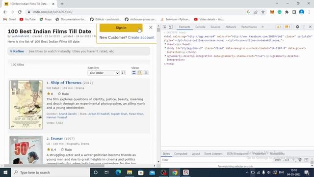 How To Scrape Data From IMDB Using Selenium With Python смотреть онлайн