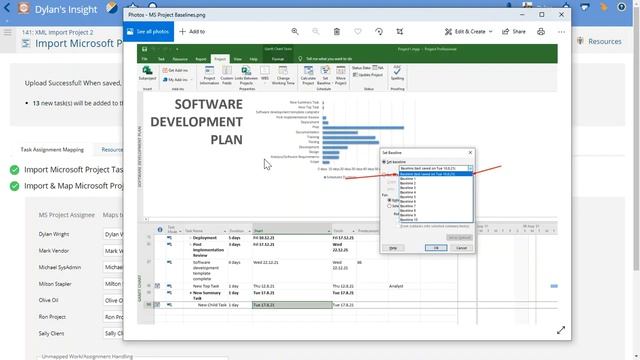 XML File Import - MS Project Baselines смотреть онлайн