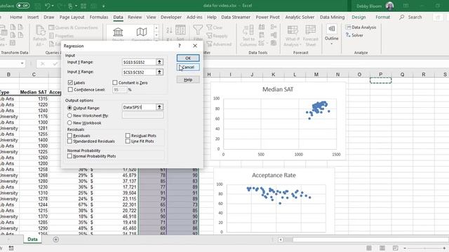 How to create scatter charts and do regression in Excel смотреть онлайн