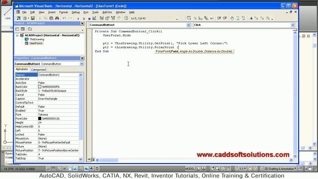 AutoCAD VBA Programming Tutorial смотреть онлайн