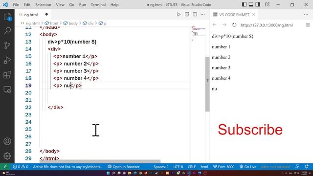 Visual Studio Code - HTML Emmet Commands смотреть онлайн
