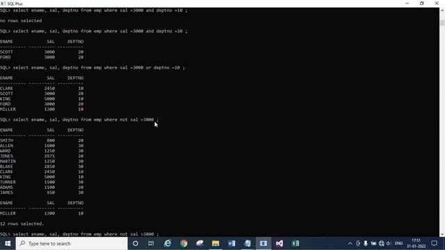 select query oracle смотреть онлайн