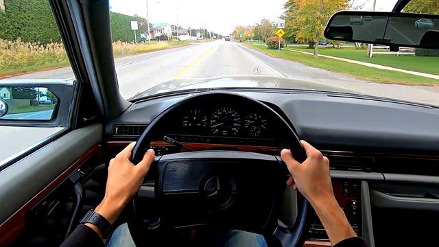 1991 Mercedes-Benz W126 Turbo Diesel POV Drive (Binaural 3D Audio) ASMR