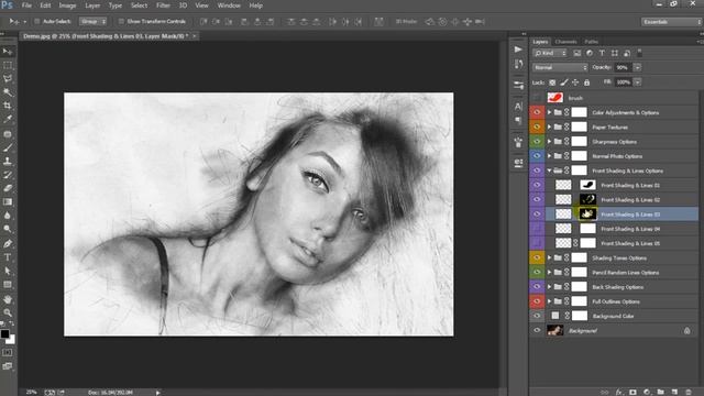 Hand Drawn Art Photoshop Action Tutorial смотреть онлайн