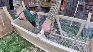 НЕДОРОГОЙ КРОЛЬЧАТНИК СВОИМИ РУКАМИ / INEXPENSIVE RABBIT HOUSE WITH YOUR OWN HANDS