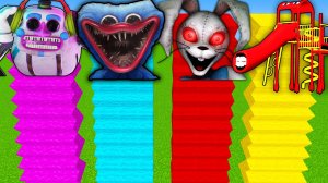 Выбери правильную лестницу ХАГГИ ВАГГИ ДИДЖЕЙ АНИМАТРОНИК ФНАФ 9 ГОРКА ПОЖИРАТЕЛЬ и ВАННИ В МАЙНКРАФ