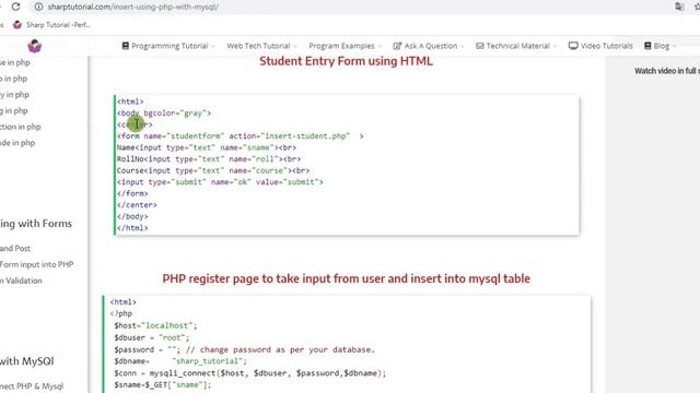 Insert into Mysql Table using PHP [Chapter 16] смотреть онлайн
