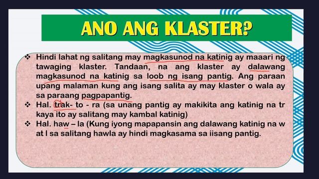 Filipino 3 Yunit IV Aralin 1 Pagbuo ng mga Salitang Klaster смотреть онлайн