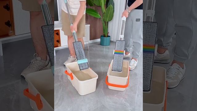 【Mop】Joybos® Rainbow 7 Roller Wringer Self Wringing Flat Mop