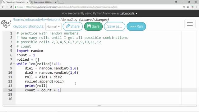 lesson 7 demo - lists & random numbers смотреть онлайн