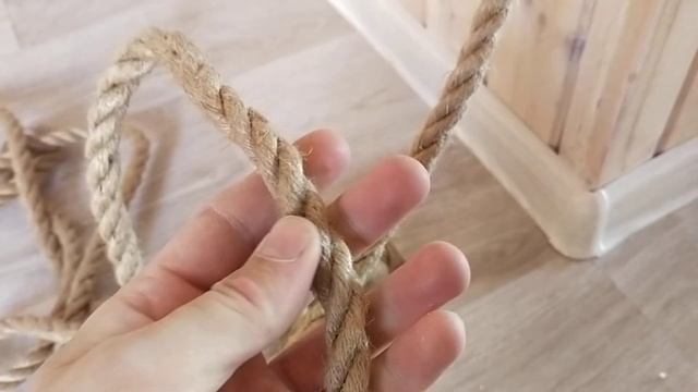Отделка  джутовым канатом