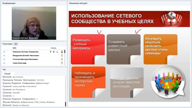 Веб-технологии для обучения и взаимодействия между участниками образовательного процесса.