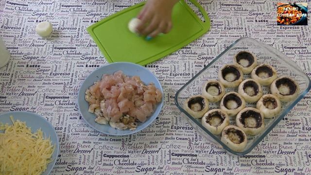 Фаршированные грибы в духовке с сыром)Как приготовить?Быстрый Рецепт! Recipe! Mushrooms with cheese смотреть онлайн