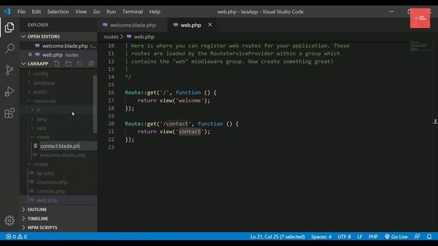 Basic Routing in Laravel | Laravel First Web Page | Laravel Basics | Understanding Routes in Larave смотреть онлайн