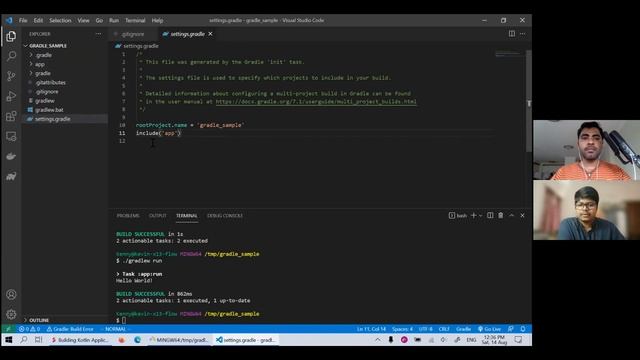 Creating Kotlin project using Gradle init and VS Code смотреть онлайн