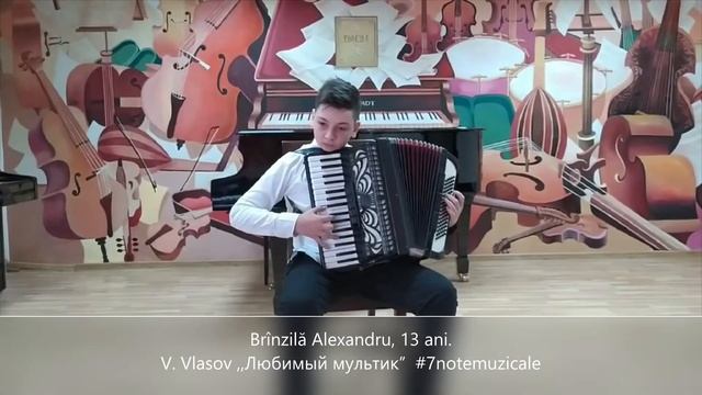 Brînzilă Alexandru, 13 ani. V.Vlasov ,,Любимый мультик” #7notemuzicale смотреть онлайн