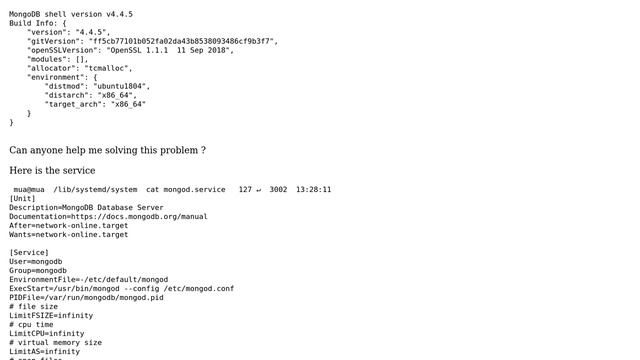 mongod.service: Failed with result 'exit-code' смотреть онлайн