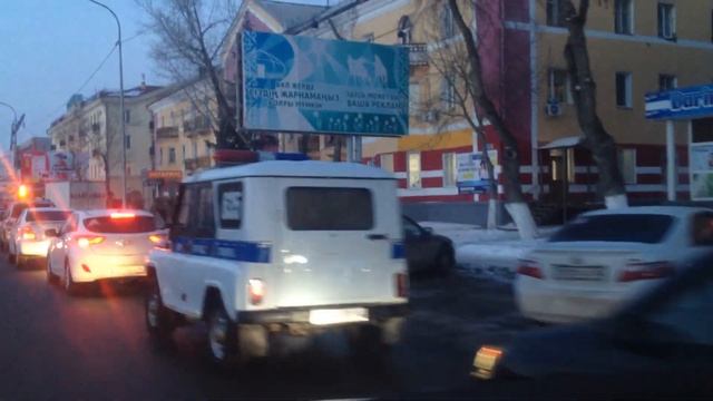 Патрульный УАЗ - 635. 01.02.2017. Эксплуатация авто в темное время суток с нераб фонарем смотреть онлайн