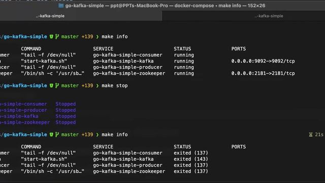 Demo Kafka Golang in Docker смотреть онлайн
