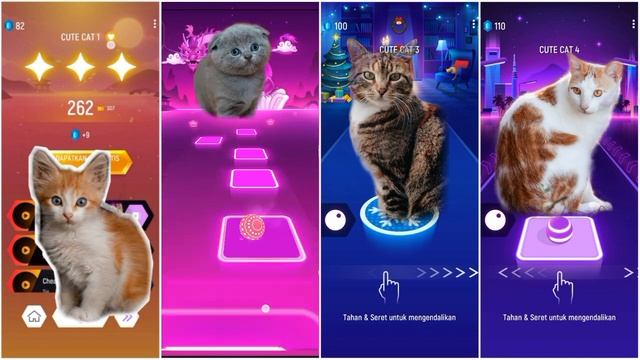 CUTE CAT - Tiles Hop EDM Rush - All Cute Cat Vs Cute Cat Vs Cute Cat Vs Cute Cat
