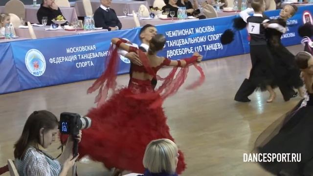 Цховребов Сергей - Бугаева Кристина | Первенство Москвы | F English Waltz смотреть онлайн