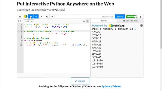 Trinket - Times Table смотреть онлайн