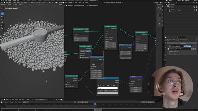 СИМУЛЯЦИЯ ФИЗИКИ БЕЗ СИМУЛЯЦИИ ФИЗИКИ В BLENDER | GEOMETRY NODES TUTORIAL смотреть онлайн