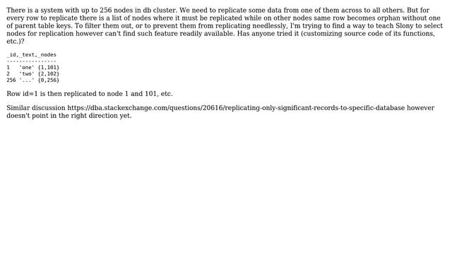 Databases: Teaching Slony replication to select slave nodes (2 Solutions!!) смотреть онлайн