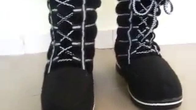 Женские сапоги Gyllevi на Шнурке + Бархат смотреть онлайн