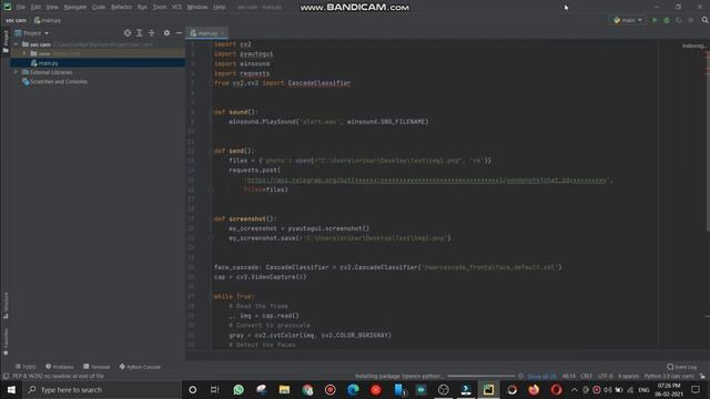 SECURITY CAMERA USING PYTHON||HOBBYKIT смотреть онлайн