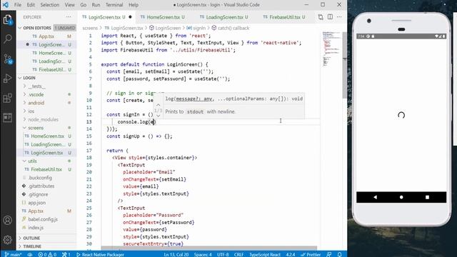 React native firebase authentication app from scratch смотреть онлайн