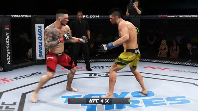 Aleksandar Rakic vs Johnny Walker Full Fight - UFC 4 Simulation смотреть онлайн
