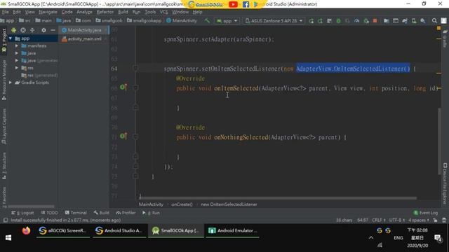 [Development][Android][JAVA] Add OnItemSelected to Spinner (single) смотреть онлайн