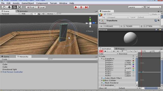 Unity3d Trigger для запуска анимации