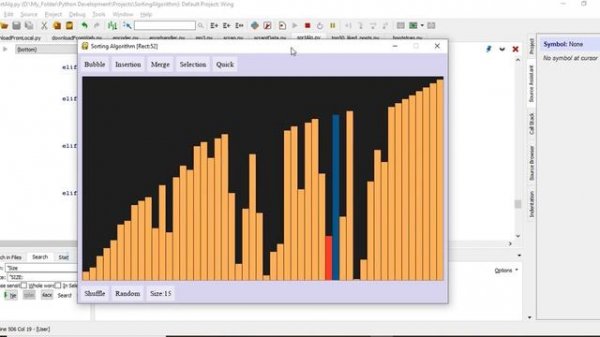 Python Sorting Algorithm Visualizer (Python, pygame) #python #pygame
