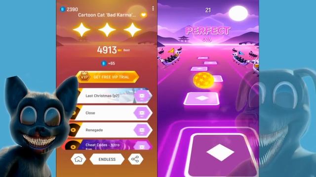 Cartoon Cat vs Cartoon Dog - Tiles Hop смотреть онлайн