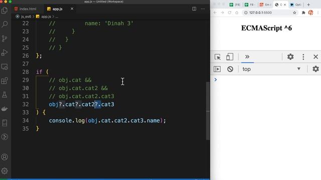[ECMAScript] Optional chaining (?.) смотреть онлайн