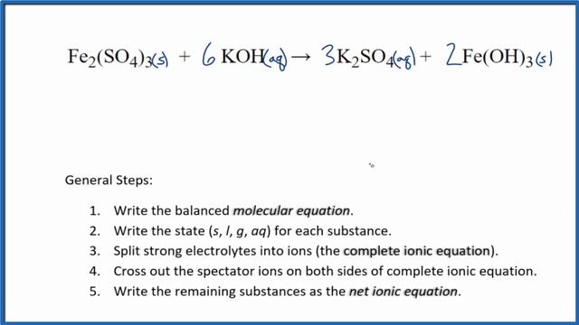 How to Write the Net Ionic Equation for Fe2(SO4)3 + KOH = K2SO4 + Fe(OH)3 смотреть онлайн