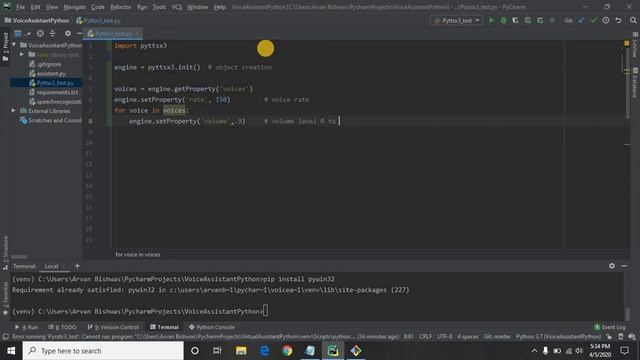 Voice Assistant Python | Using Pyttsx3 for Speaking смотреть онлайн