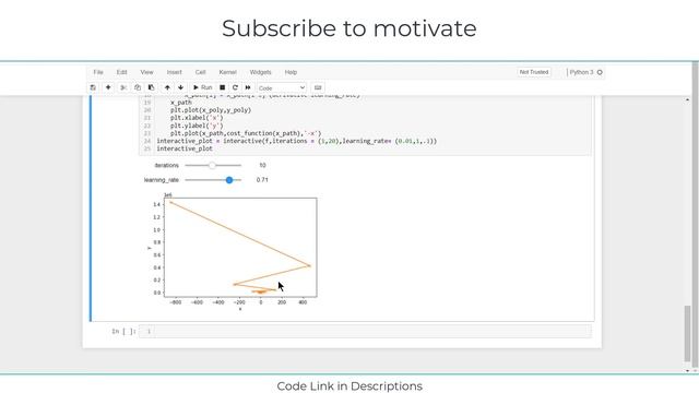 Gradient descent visualisation in Jupyter Notebook смотреть онлайн
